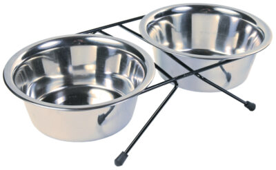 Set 2 Castroane Inox Cu Suport Metalic, 2x0.75 l/17 cm/33x8x19 cm, 24832