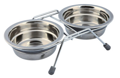 Set 2 Castroane Inox Cu Suport Metalic, 2x0.25 l/11 cm/23x6x14 cm, 25230