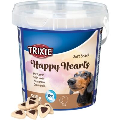 Recompense Pentru Caini, Soft Happy, Inimi Cu Miel, 500 g, 31497