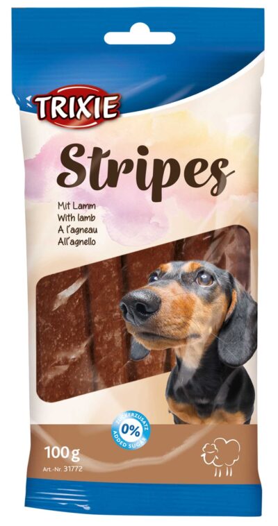 Recompense Pentru Caini, Batoane Moi Stripes Cu Miel, 10 buc/100 g, 31772