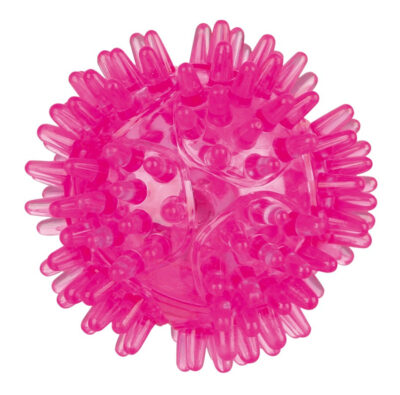 Jucarie Pentru Caini, Minge Arici Luminoasa, 5 cm, Portocaliu, 33640