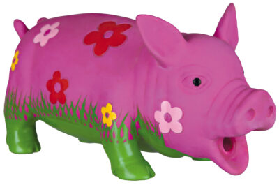 Jucarie Pentru Caini, Porc Cu Flori, Latex, Cu Sunet, 22 cm, 35185