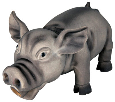 Jucarie Pentru Caini, Porc, Latex, Cu Sunet Original, 17 cm, Roz, 35490