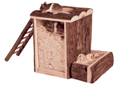 Turn De Joaca Si Vizuina Pentru Soareci/Hamsteri, Lemn, 20x20x16 cm, 62001