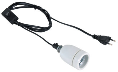 Adaptor Ceramic Pentru Bec, Pro, Cablu Cu Intrerupator, 200W, 76105