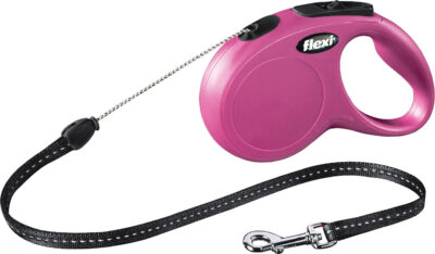 Lesa Flexi Classic, Snur, S: 5 m/12 kg, Roz, 11786