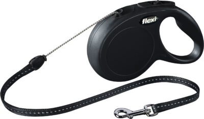Lesa Flexi Classic, Snur, S: 8 m/12 kg, Negru, 11801