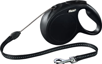 Lesa Flexi Classic, Snur, M: 8 m/20 kg, Negru, 11811