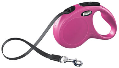 Lesa Flexi Classic, Banda, S: 5 m/15 kg, Roz, 11836
