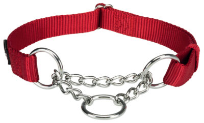 Zgarda Semistrangulanta, Premium, S-M: 30-40 cm/15 mm, Rosu, 202703