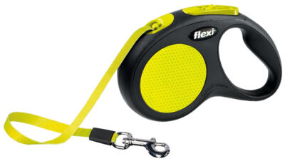 Lesa Flexi Neon, Banda, S: 5 m/15 kg, Galben Neon, 209311