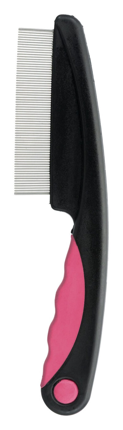 Pieptene Pentru Indepartare Purici/Praf, 15 cm, Roz/Negru, 23120