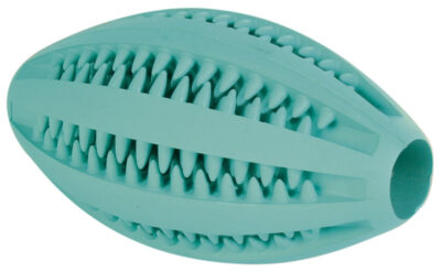 Jucarie Pentru Caini, Denta Fun, Minge Rugby, Aroma Menta, Cauciuc, 11 cm 3290