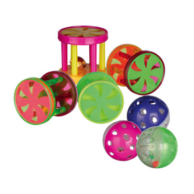 Jucarie Pentru Pisici, Minge Sau Rola, Plastic, Cu Sunet, 4.5 cm 4099