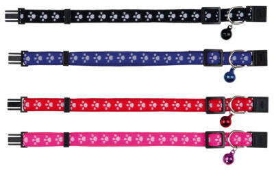 Zgarda Pentru Pisici, Elastica, Cu Clopotel, Model Labute, Diferite Culori, 4202