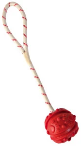 Jucarie Pentru Caini, Minge Pe Sfoara, Plutitoare, 7 cm/35 cm, Petrol, 33482