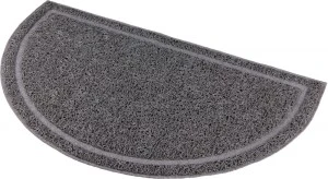 Covoras In Fata Litierei, Forma Semicircular, PVC, 59 x 35 cm, Antracit, 40386