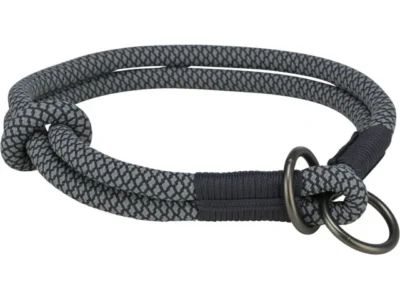Zgarda Coarda Soft, Semistrangulanta, S: 35 cm/6 mm, Negru/Gri, 1984401