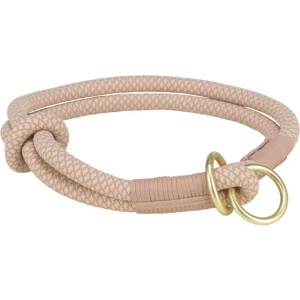 Zgarda Coarda Soft, Semistrangulanta, S-M: 40 cm / 10 mm, Roz/Roz Pudrat, 1984507