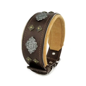 Zgarda Aztec, Piele Naturala, M, Maro