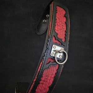 Zgarda Red Dragon, Piele Naturala, M, Negru