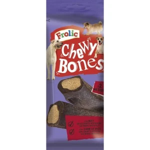 Recompense Pentru Caini, Frolic Chewy Bones Cu Vita, 170 g