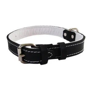 Zgarda Piele Tip 50 (75 cm/50 mm) cu Pasla, Negru