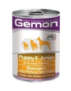 Hrana Umeda Pentru Caini, Gemon Puppy&Junior, Pui Si Curcan, 415 g