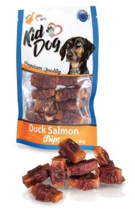 Recompense Pentru Caini, Fasii De Somon Invelite Cu Carne Rata 80 g, A04705