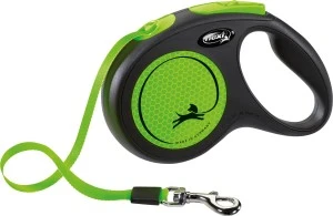 Lesa Flexi Neon, Banda, M: 5 m/25 kg, Verde Neon, 209324