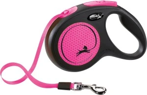 Lesa Flexi Neon, Banda, M: 5 m/25 kg, Roz Neon, 209326
