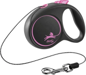 Lesa Flexi Black Design, Snur, XS: 3 m/8 kg, Roz, 12246