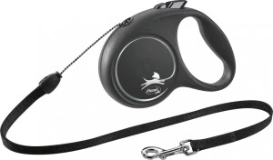 Lesa Flexi Black Design, Snur, S: 5 m/12 kg, Negru, 12251