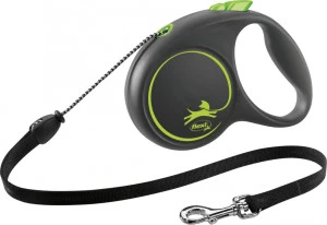 Lesa Flexi Black Design, Snur, M: 5 m/20 kg, Verde, 12264