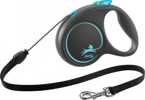 Lesa Flexi Black Design, Snur, M: 5 m/20 kg, Albastru, 12262