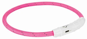 Zgarda Cu Led, Incarcare USB, XS-S: 35 cm/7 mm, Roz, 12706