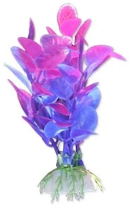 Planta artificiala Pentru Acvariu, Blister, 10 cm, Violet/Roz, 1B04