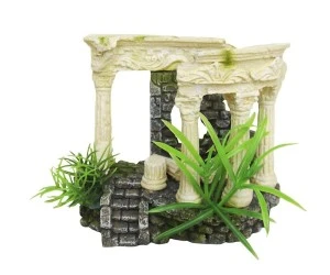 Decor Pentru Acvariu, Coloana Cu Plante, 13x7.2x10.5 cm, R069