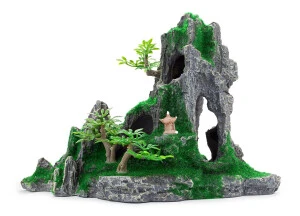 Decor Pentru Acvariu, Stanca Cu Plante, 27 cm, R132