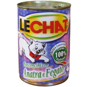 Hrana Umeda Pentru Pisici, LeChat, Cu Ficat Si Rata, 400 g