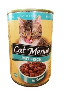Hrana Umeda Pentru Pisici, Cat Menu Adult, Cu Peste, 415 g