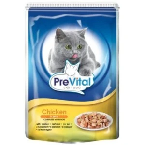 Hrana Umeda Pentru Pisici, Prevital, Cu Pui In Jeleu, 100 g