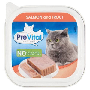 Hrana Umeda Pentru Pisici, Prevital, Pate Cu Somon Si Pastrav, 100 g