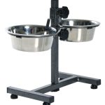 <strong>Trixie</strong> Stativ Reglabil Cu 2 Castroane Inox, 2×0.75 l/15 cm, 24920 – Caini / Castroane, Trixie