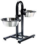 <strong>Trixie</strong> Stativ Reglabil Cu 2 Castroane Inox, 2×2.8 l/ 24 cm, 2497 – Caini / Castroane, Trixie