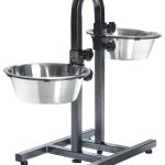 <strong>Trixie</strong> Stativ Reglabil Cu 2 Castroane Inox, 2×2.8 l/ 24 cm, 2497 – Caini / Castroane, Trixie