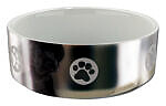 <strong>Trixie</strong> Castron Ceramic, 0.8 l/15 cm, Argintiu/Alb, 25084 – Caini / Castroane