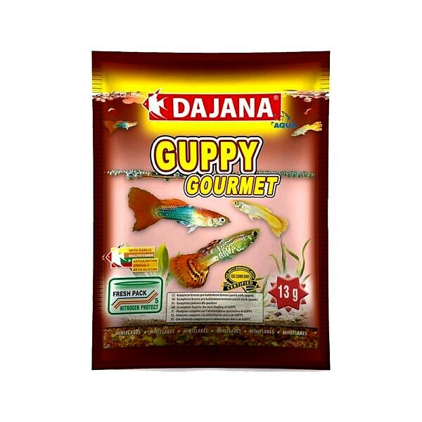 <strong>Dajana Pet</strong> Guppy Gourmet Fulgi 80ml Plic DP003S – Pesti / Hrana Pesti de Acvariu
