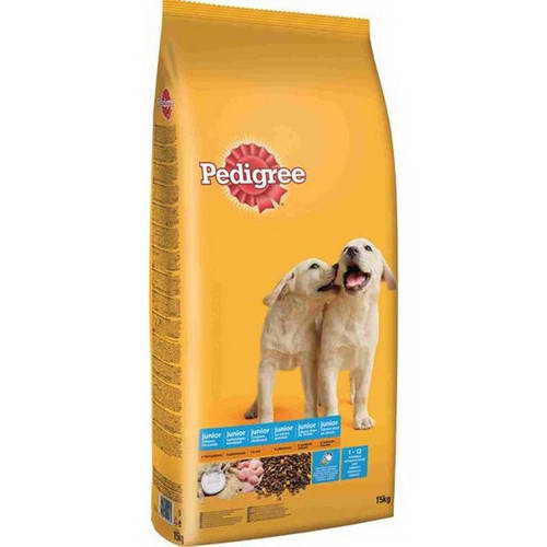 <strong>Pedigree</strong> Pedigree Uscat Junior, Medium, Pui, Orez, 15 kg – Caini / Hrana Uscata