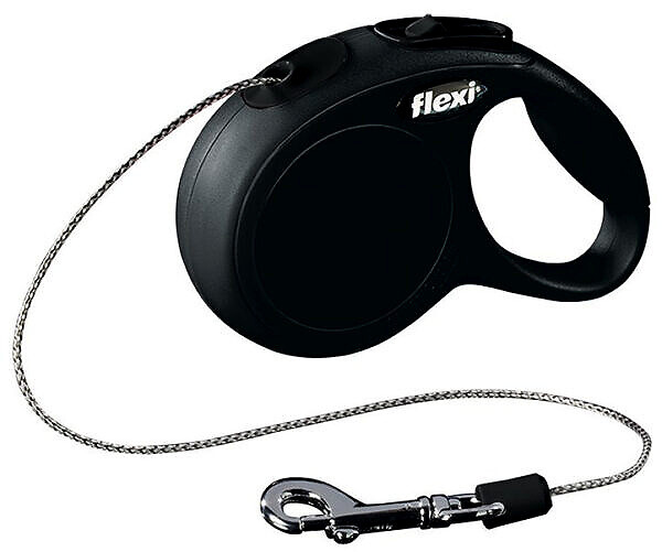 <strong>Flexi</strong> Lesa Flexi Classic, Snur, XS: 3 m/8 kg, Negru, 11771 – Caini / La Plimbare / Lese Retractabile